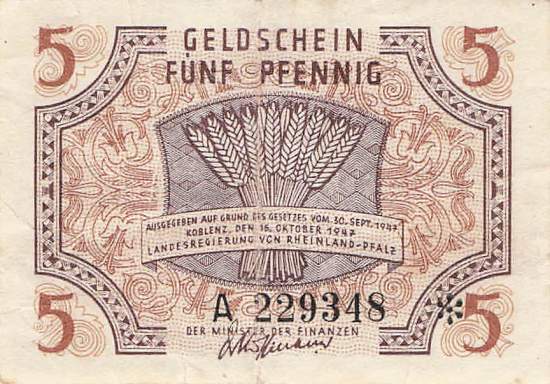r.211 A 5 Pfennig 1947